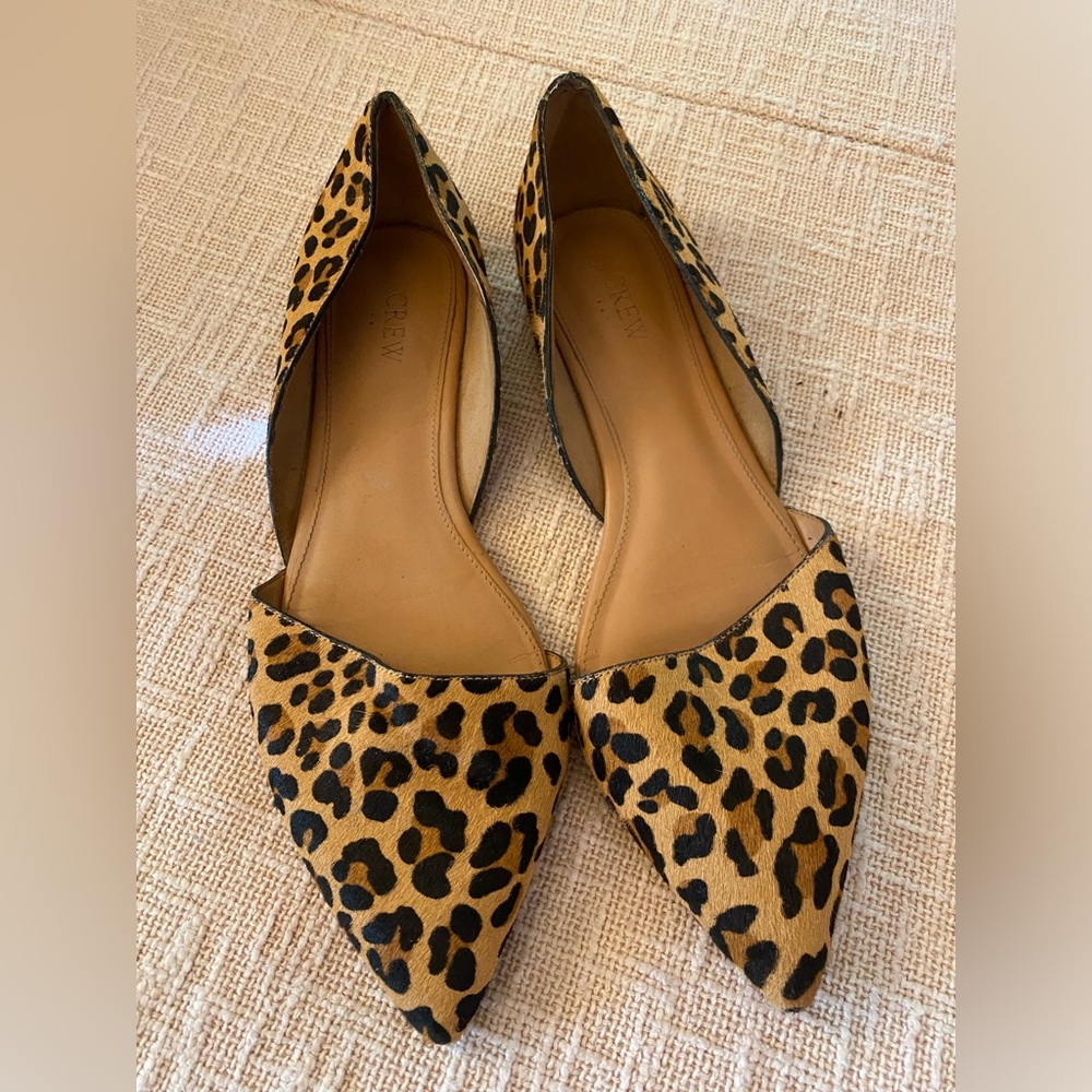 J crew leopard flats size 11